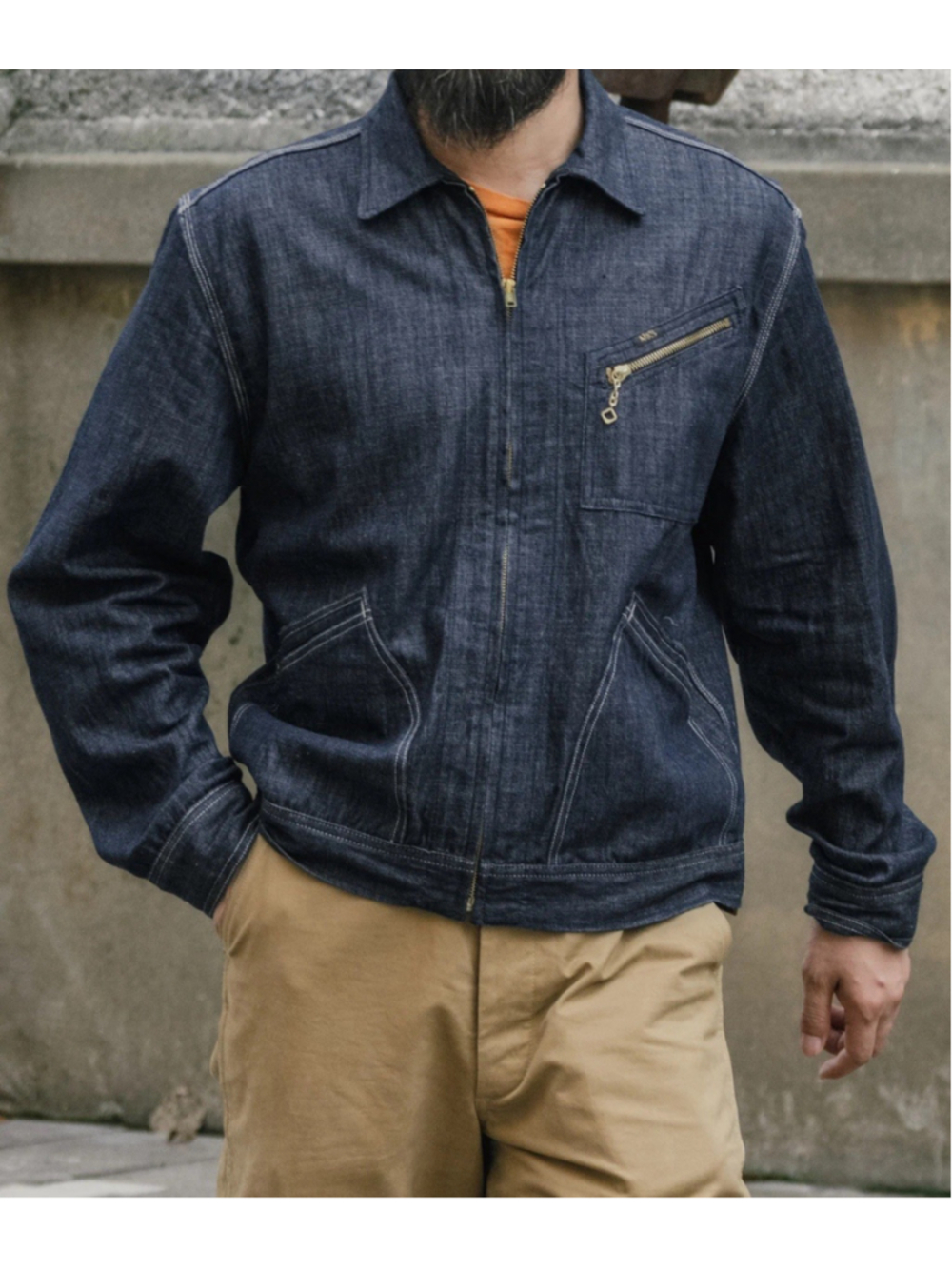1960s Zip Up Denim Work Jacket Non Stock Mfg. Co.